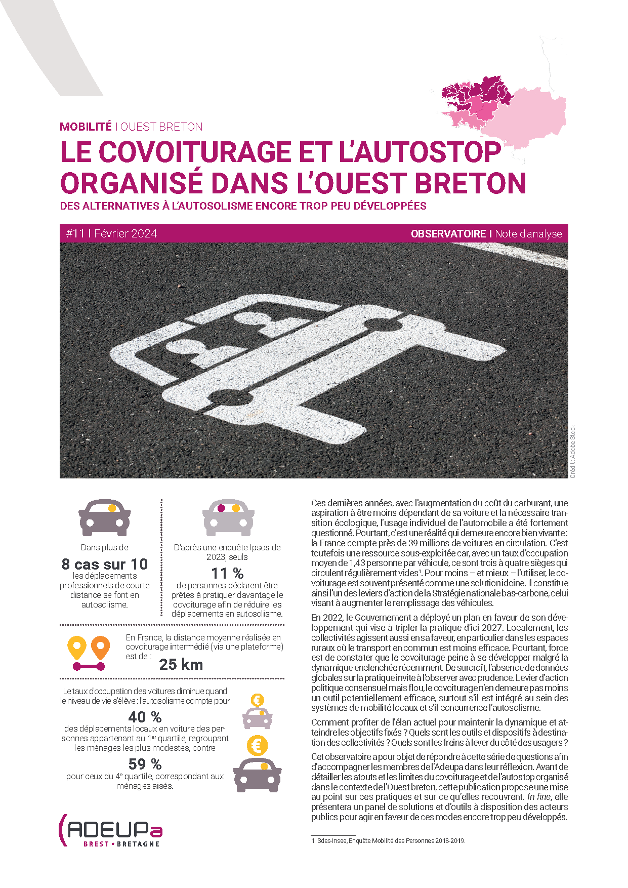 Le covoiturage et l'autostop organisé dans l'Ouest breton